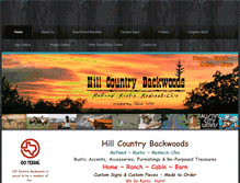 Tablet Screenshot of hillcountrybackwoods.com